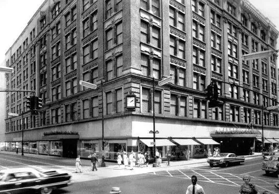 Vintage view from the northwest showing addition to the left