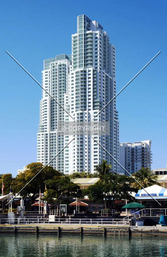 View from the northeast along Biscayne Bay