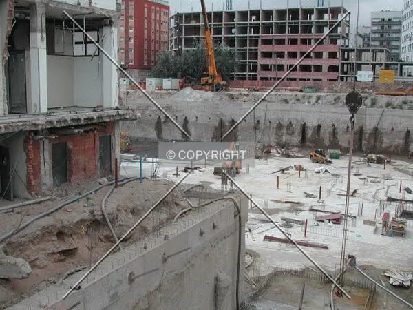 View of the construction site
