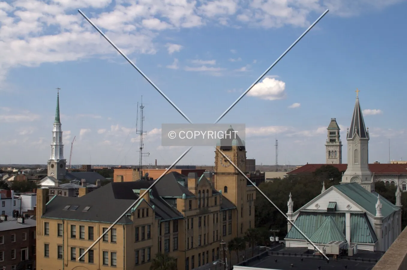 Looking west