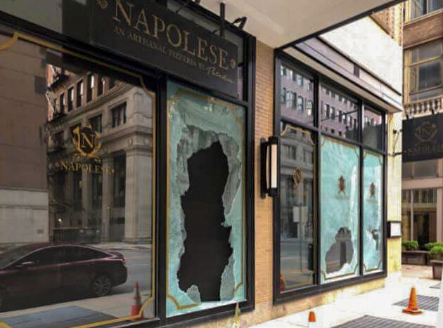 Vandalism from the 2020 protests; May 31, 2020
