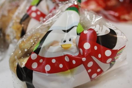 Christmas cookies ready for a bake sale