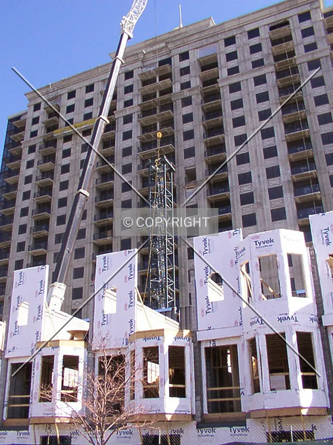 Dismantling the tower crane
