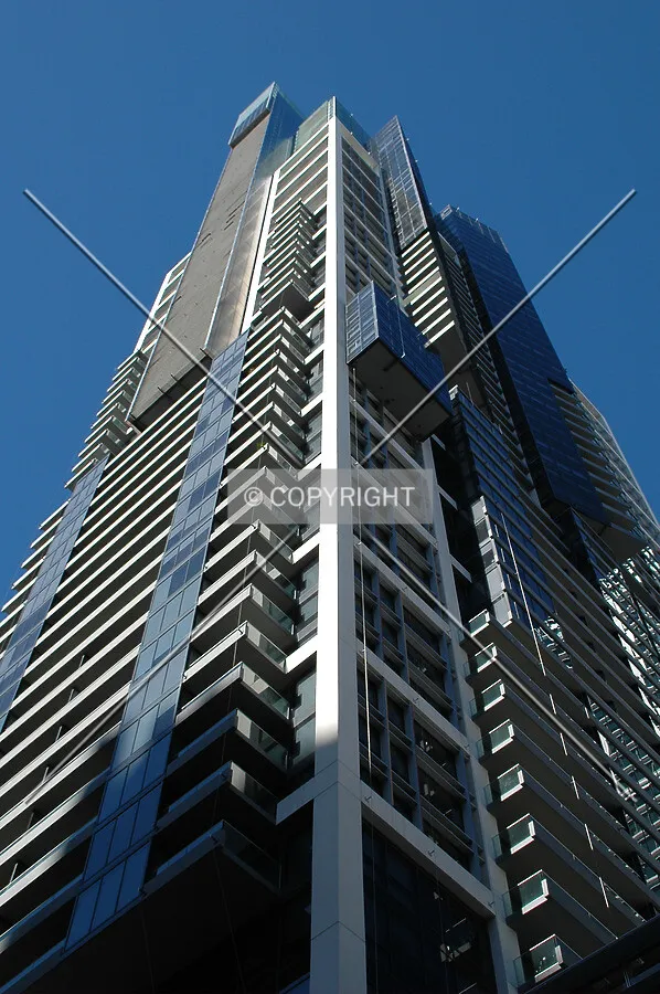 Looking up the northeast corner