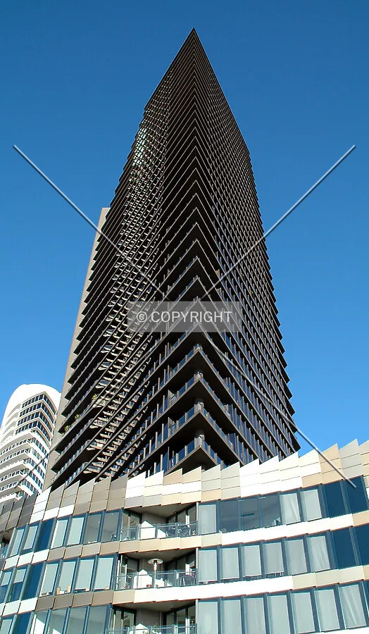 Looking up the northwest corner