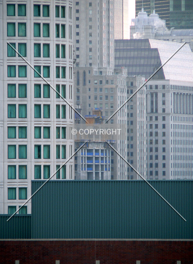 View to the southwest from the North Pier Tower parking garage