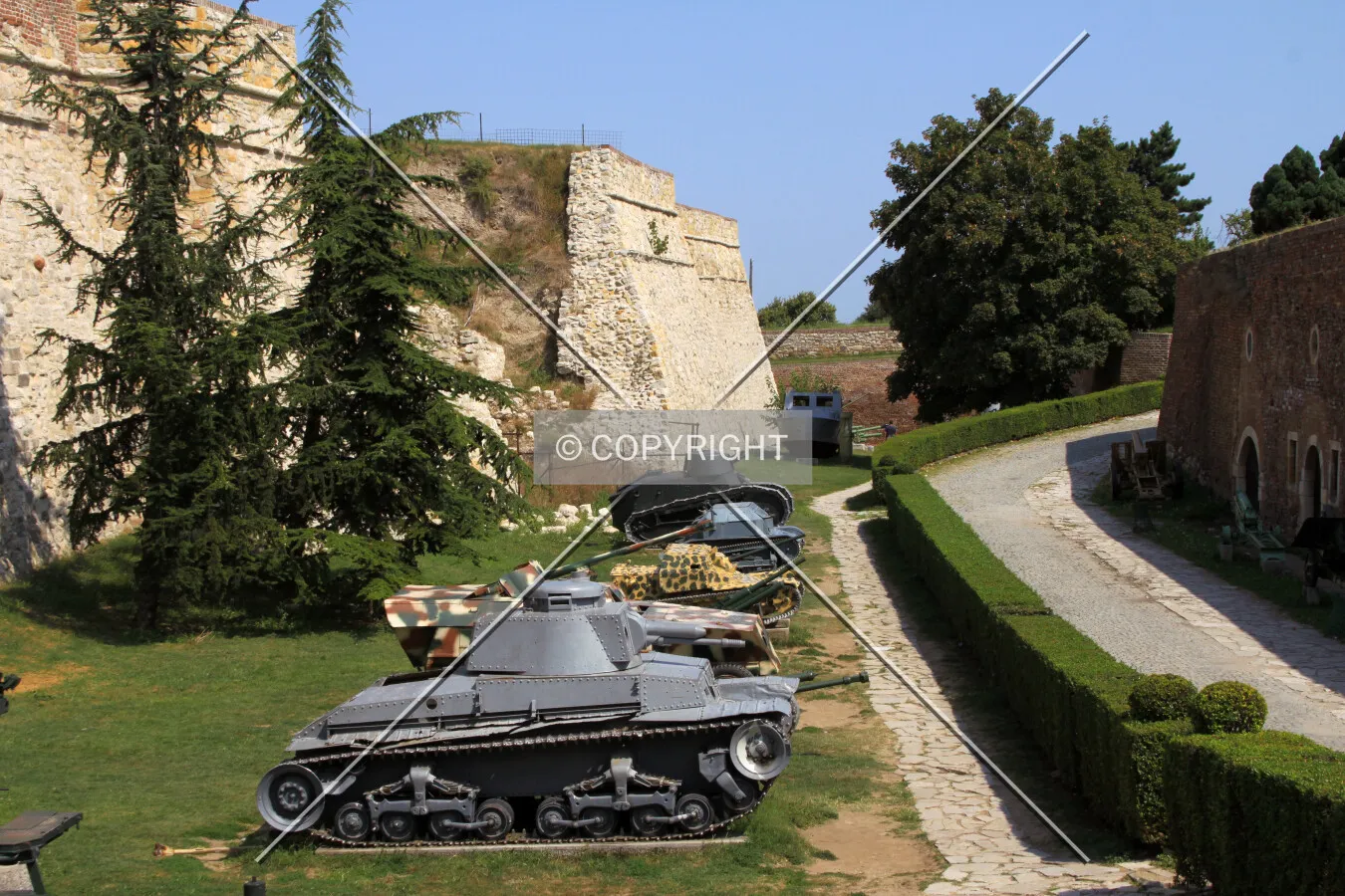 Tanks in the moat