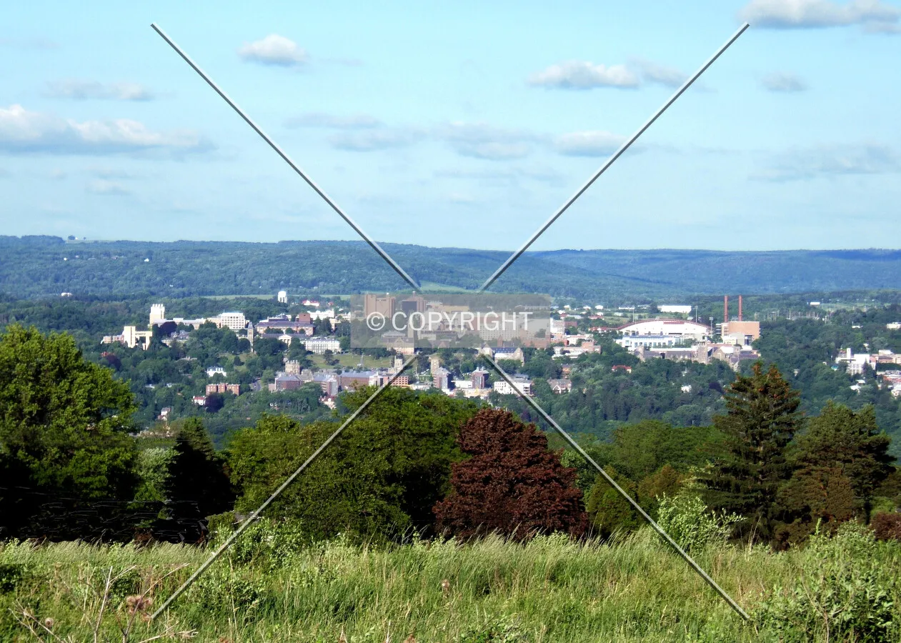 Cornell University campus from the northwest