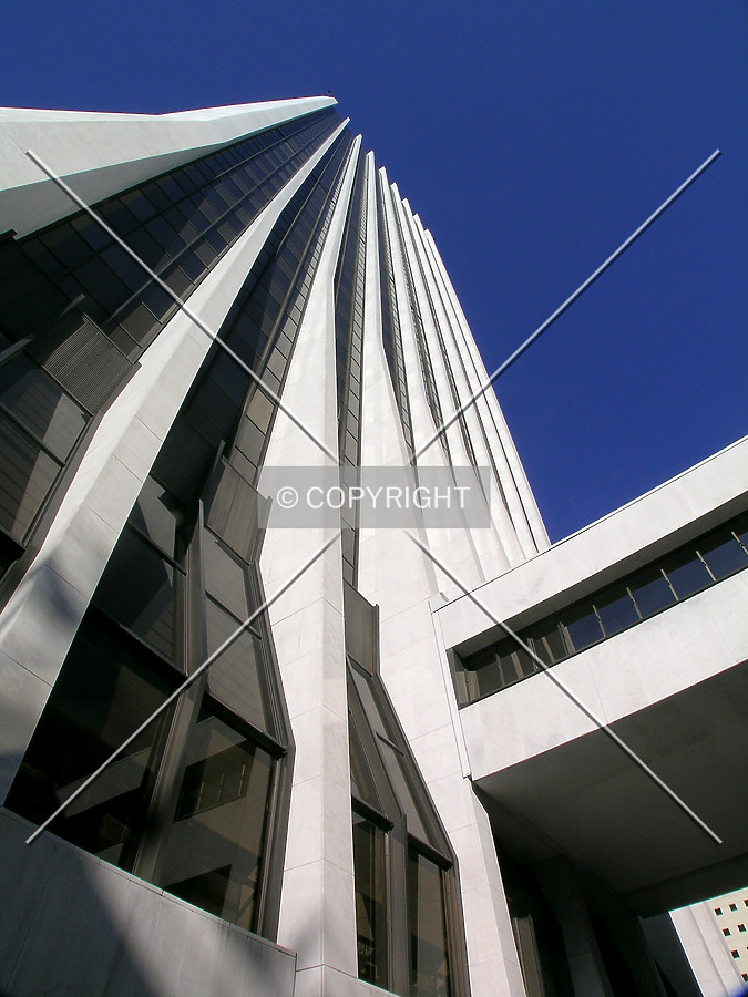Looking up the eastern facade