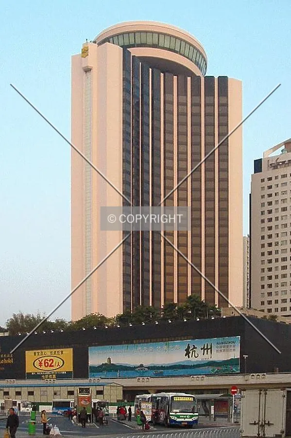 Viewed from taxi station on Yan He Lu in the early morning