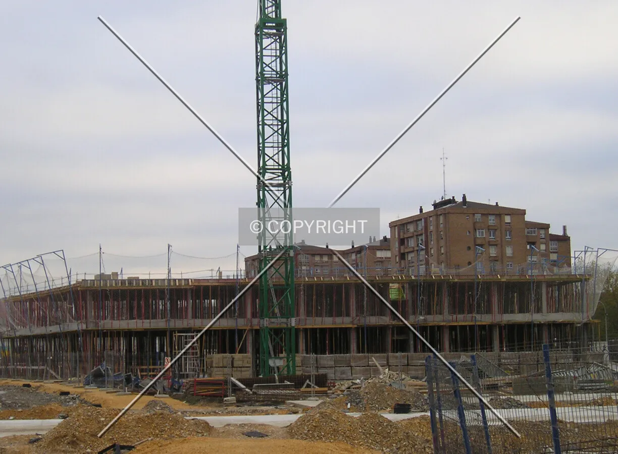 View of the building rising