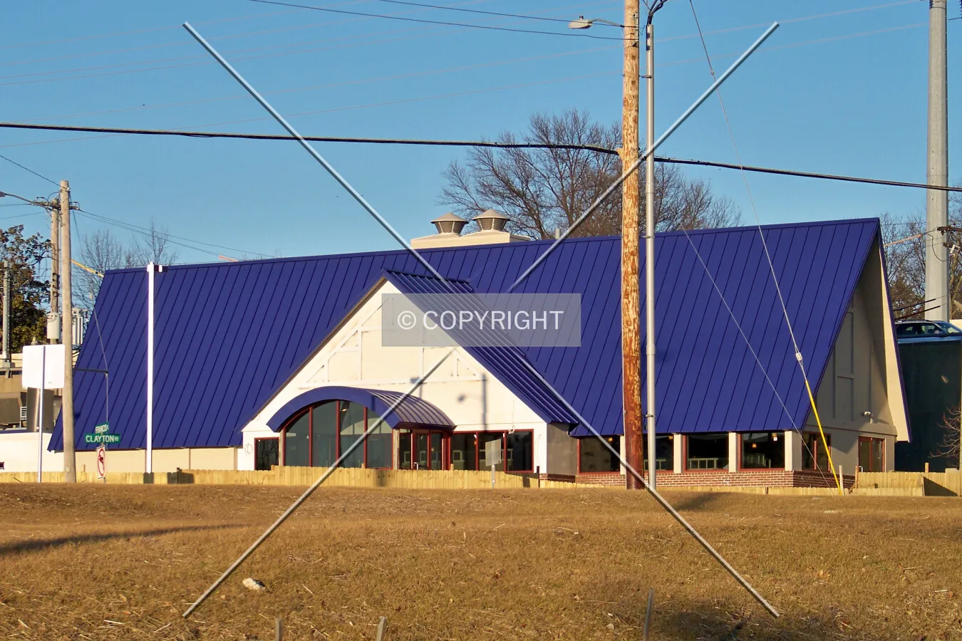 View from the southwest during renovation; January 26, 2010