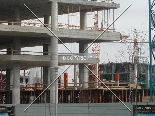 Close view of the corner of the building