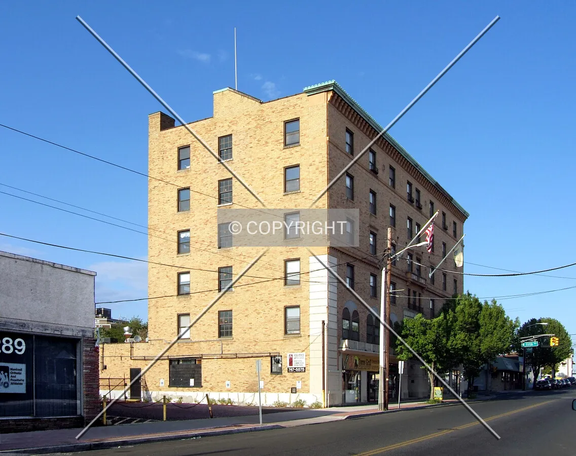 View from the southwest along Broadway