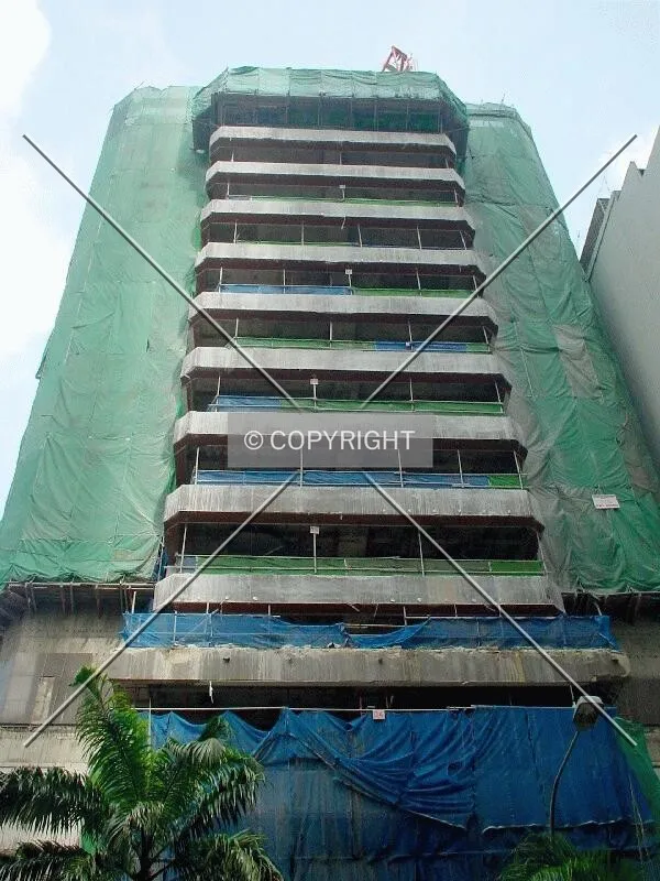 Building undergoing extensive renovations