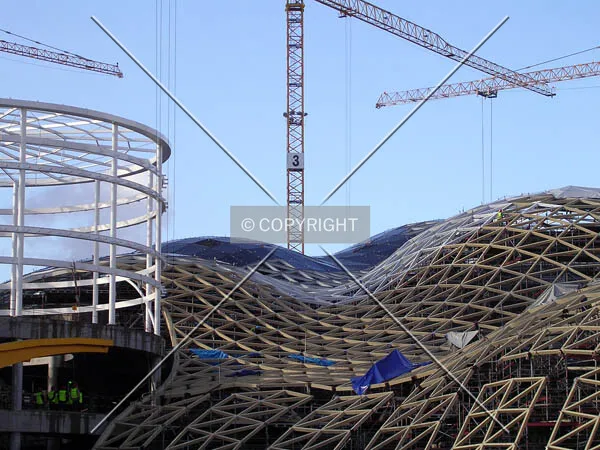 Cladding the curved roof