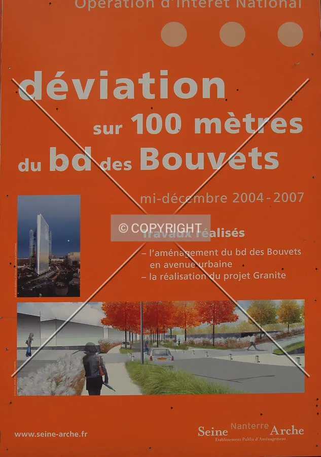 Billboard in the site with information of the project