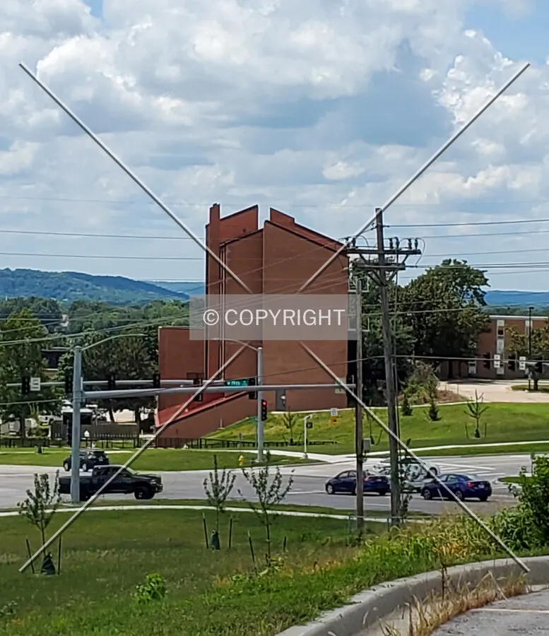 Distant view from the northeast; July 25, 2020
