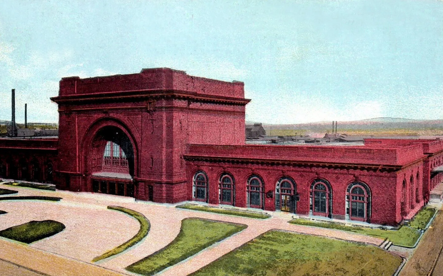 Vintage view from the southwest