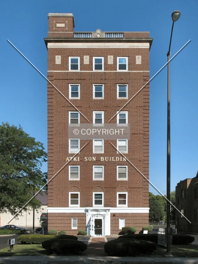 Full west elevation from across North Meridian Street