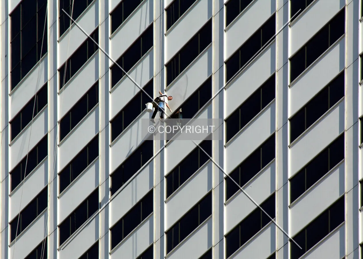 Cleaning the western facade
