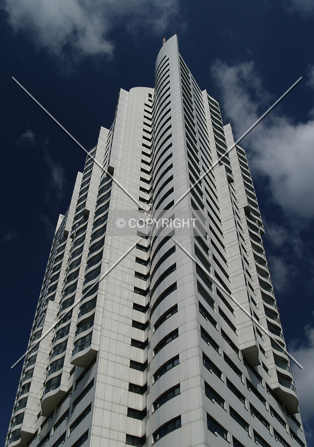 Looking up from the west