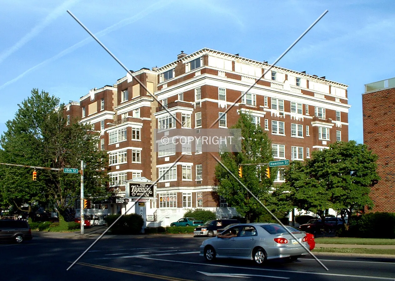 View from the northwest across Hamilton Street