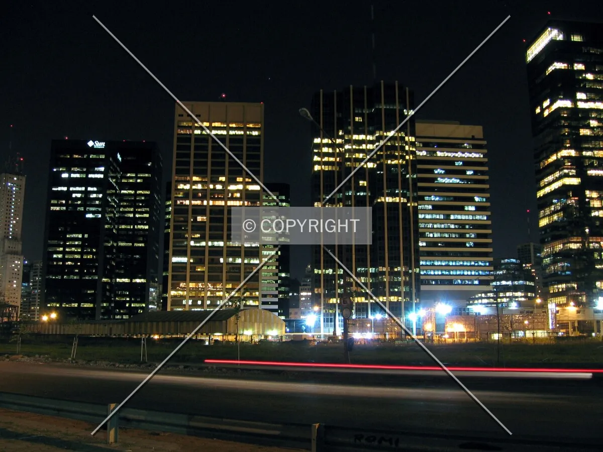 Evening skyline from the port