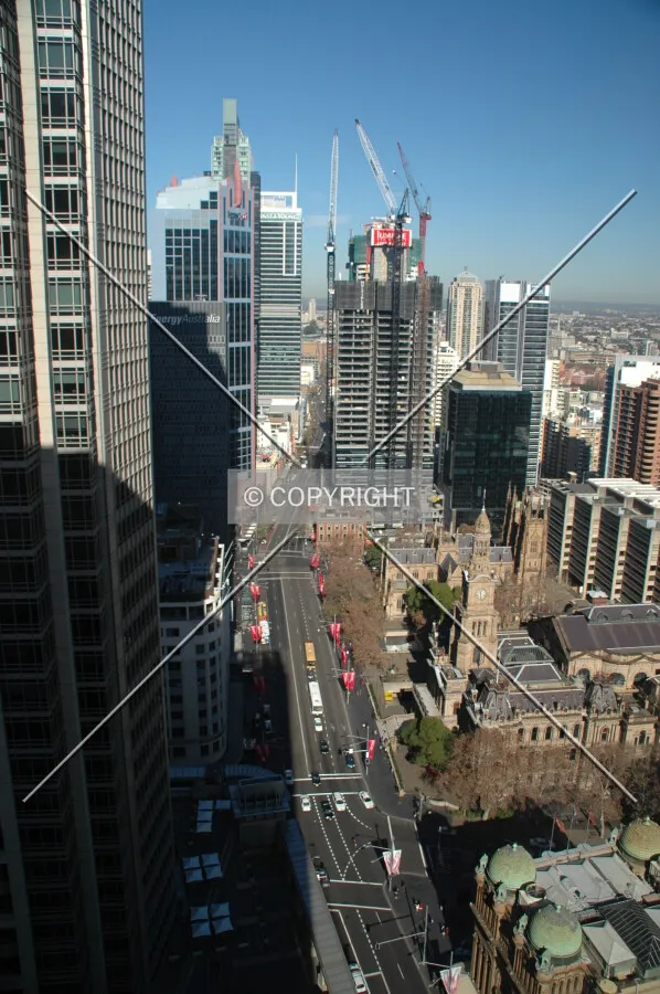 Aerial view looking south