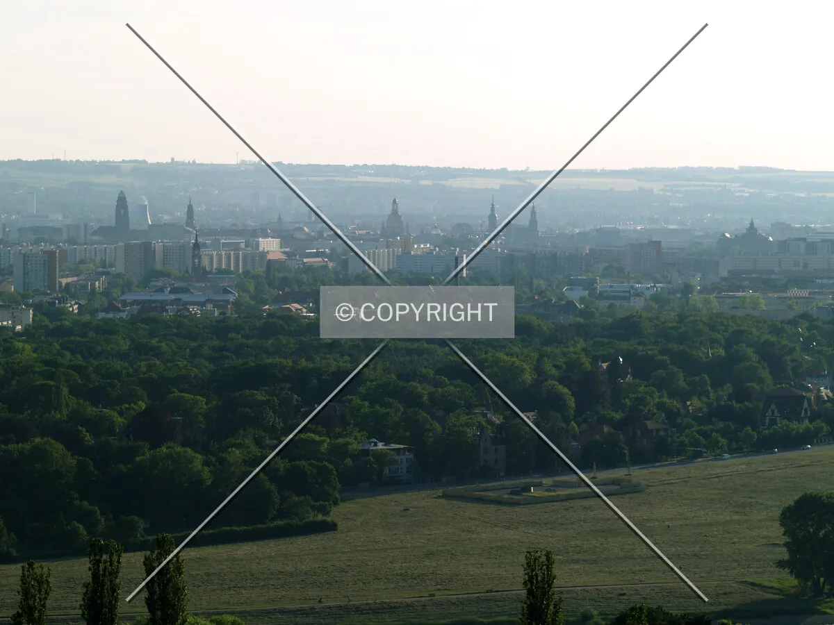 Looking toward the center from a surrounding hill