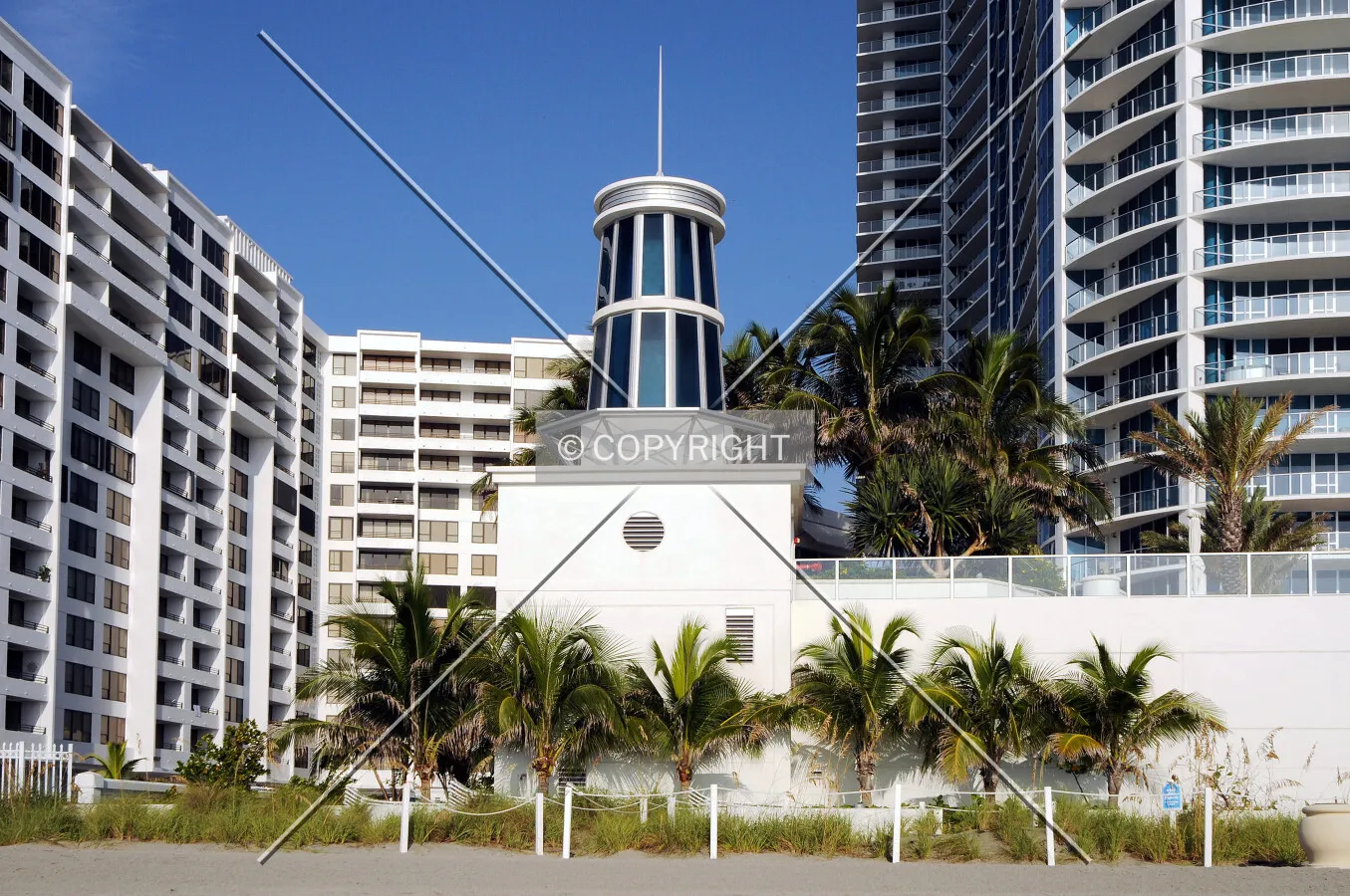 View from the east across the beach