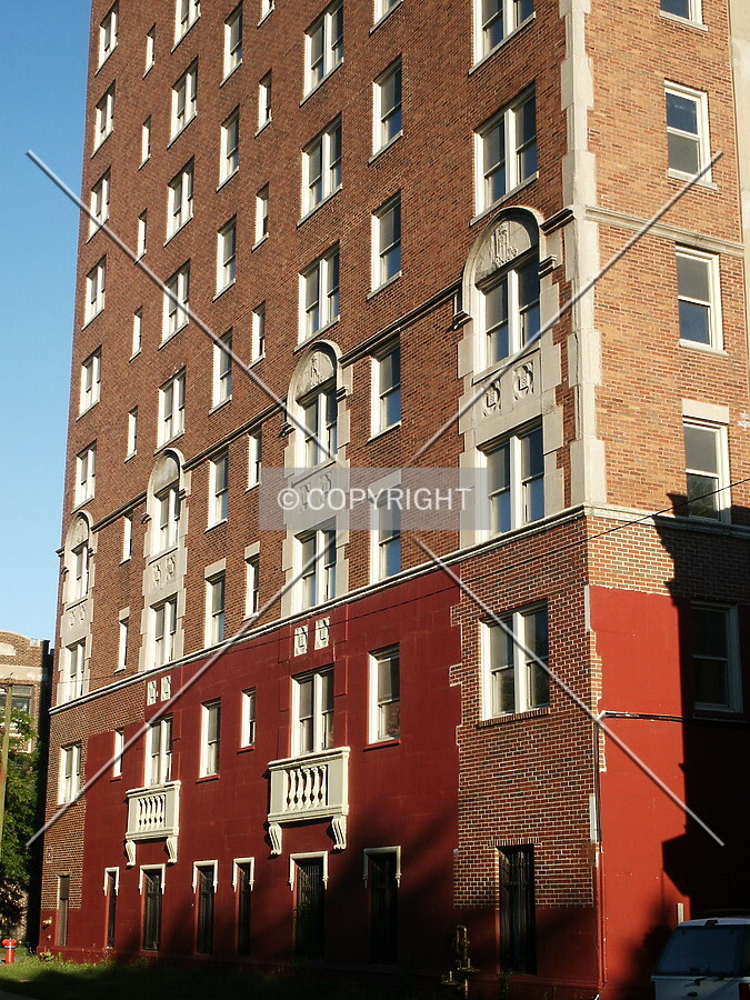 Lower half of the north facade