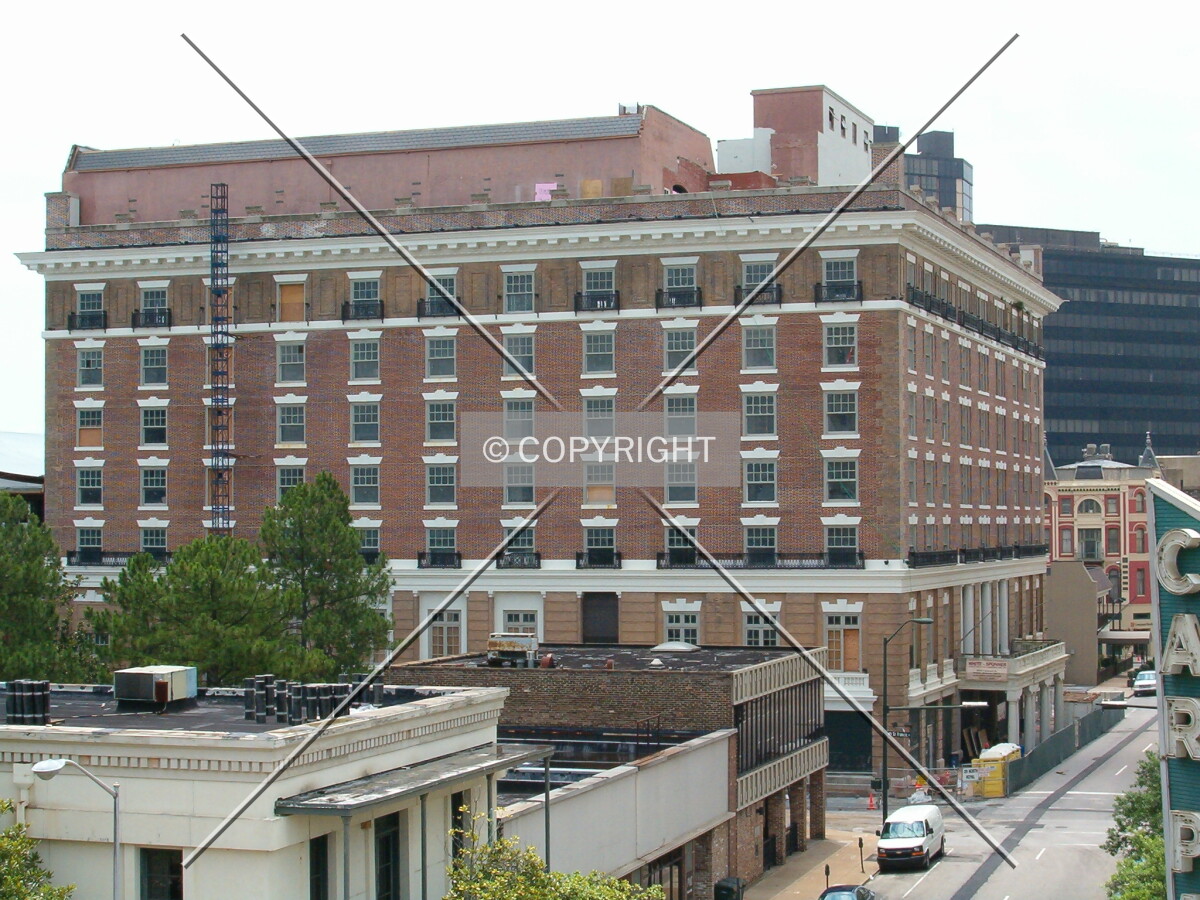 View from a neighboring building looking south