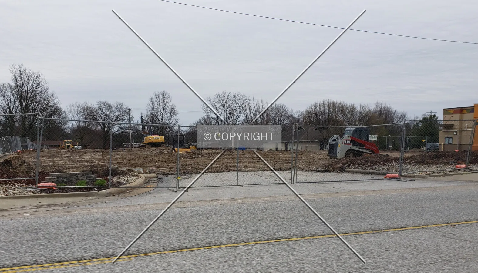 View from the west after demolition; April 1, 2018