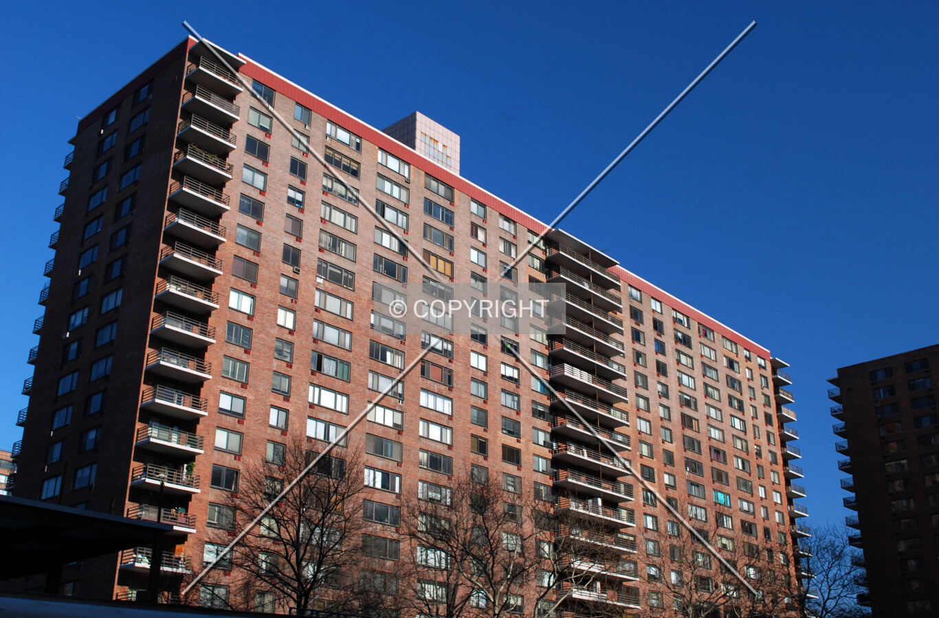 Looking up from Columbus Avenue