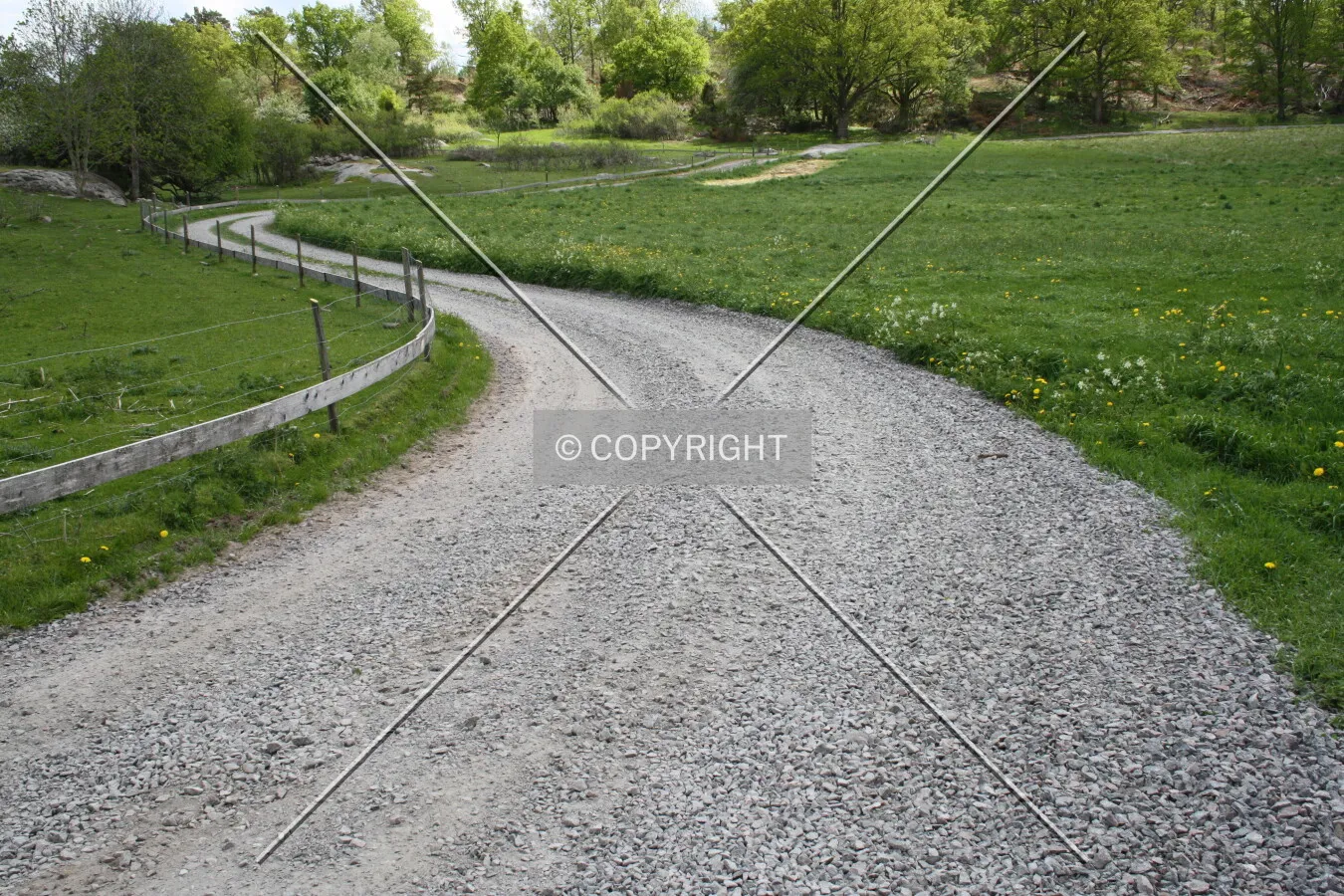 A path made of crushed rock