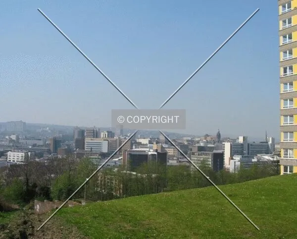 View towards the city centre from Monument Gardens