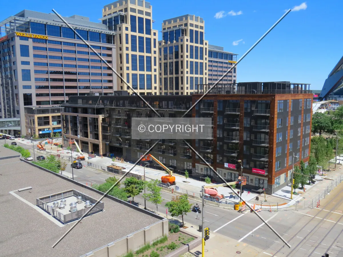 View to the northeast from the Government Center Municipal Ramp