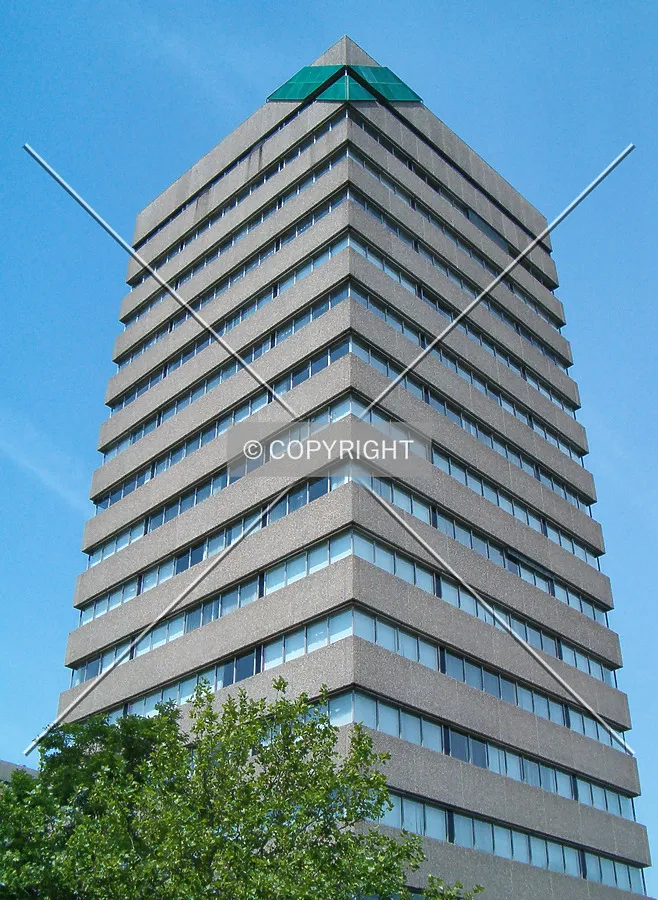 Looking up from the southwest