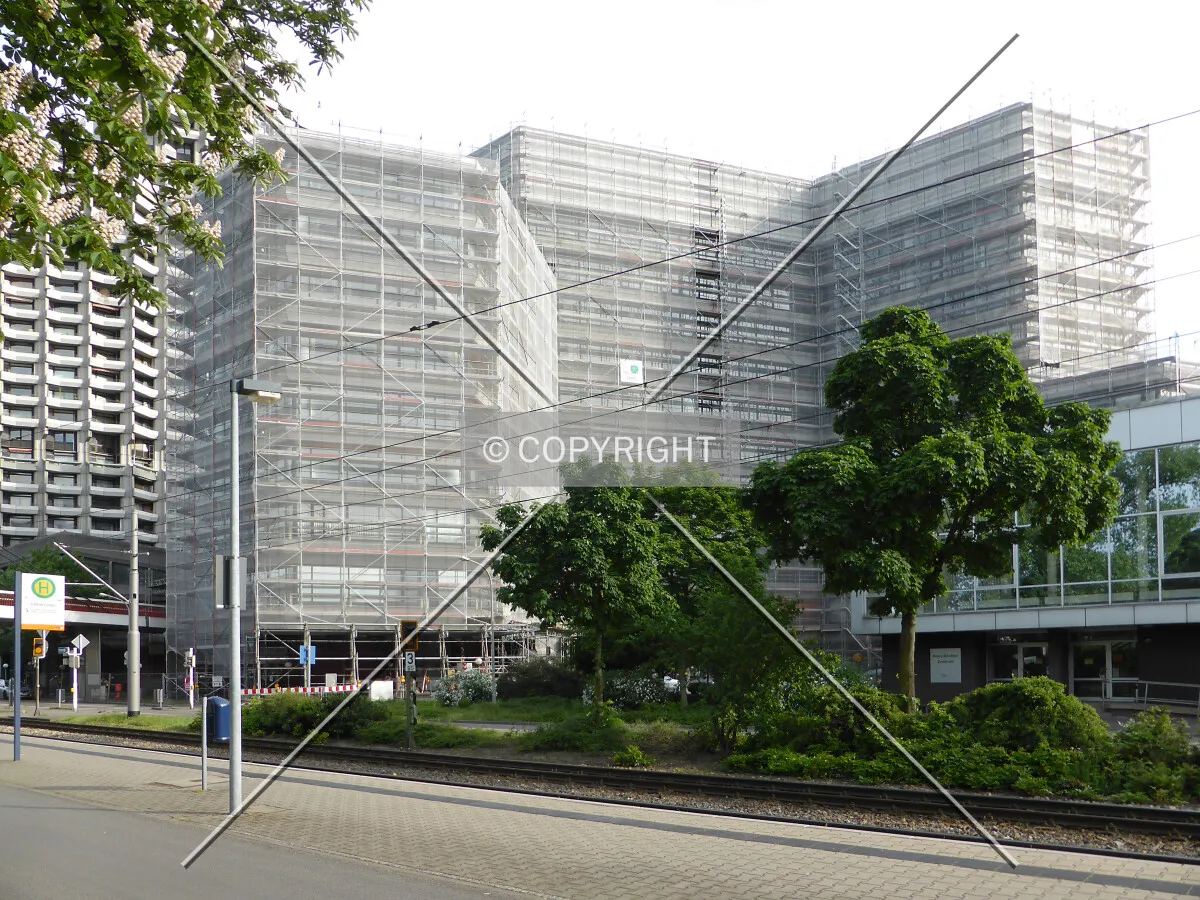 The building under renovation in May 2015