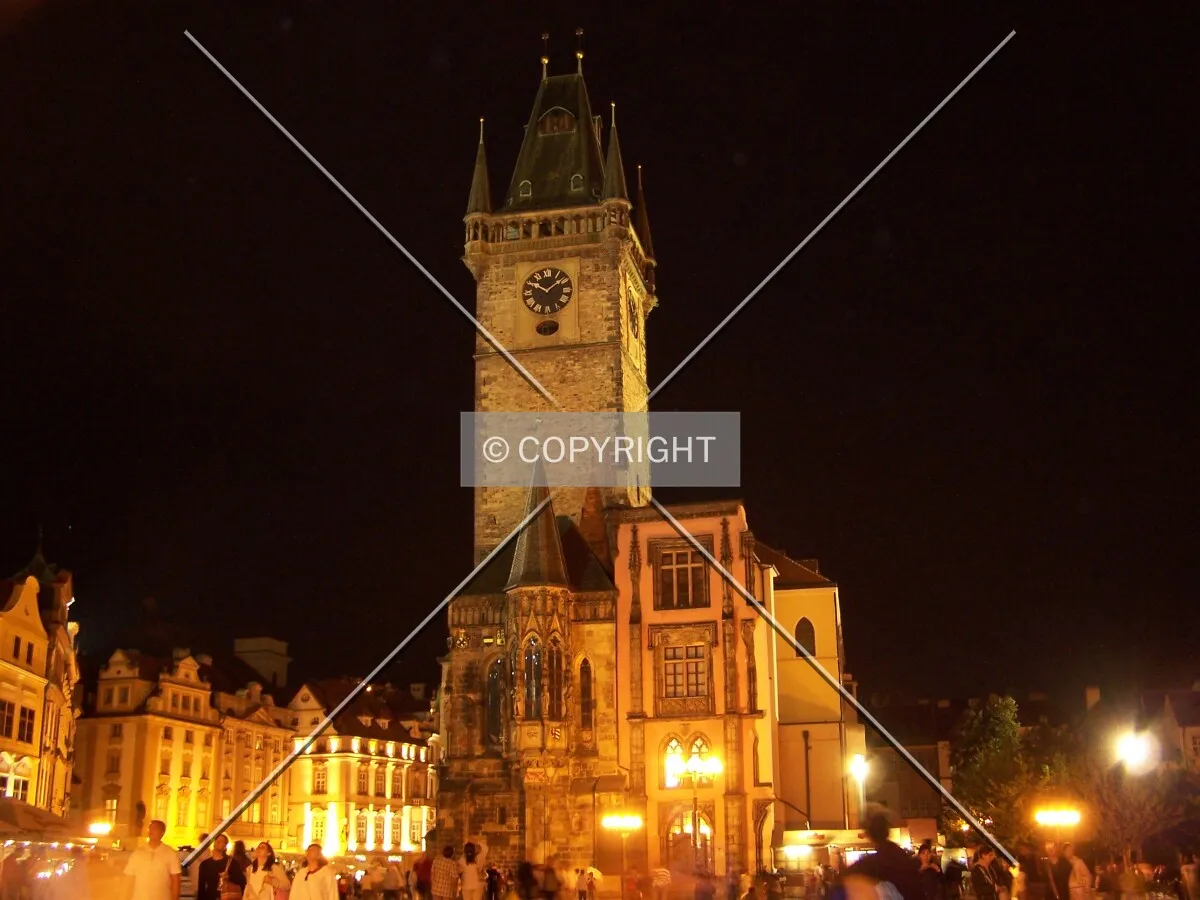 Night view from the Old Town Square