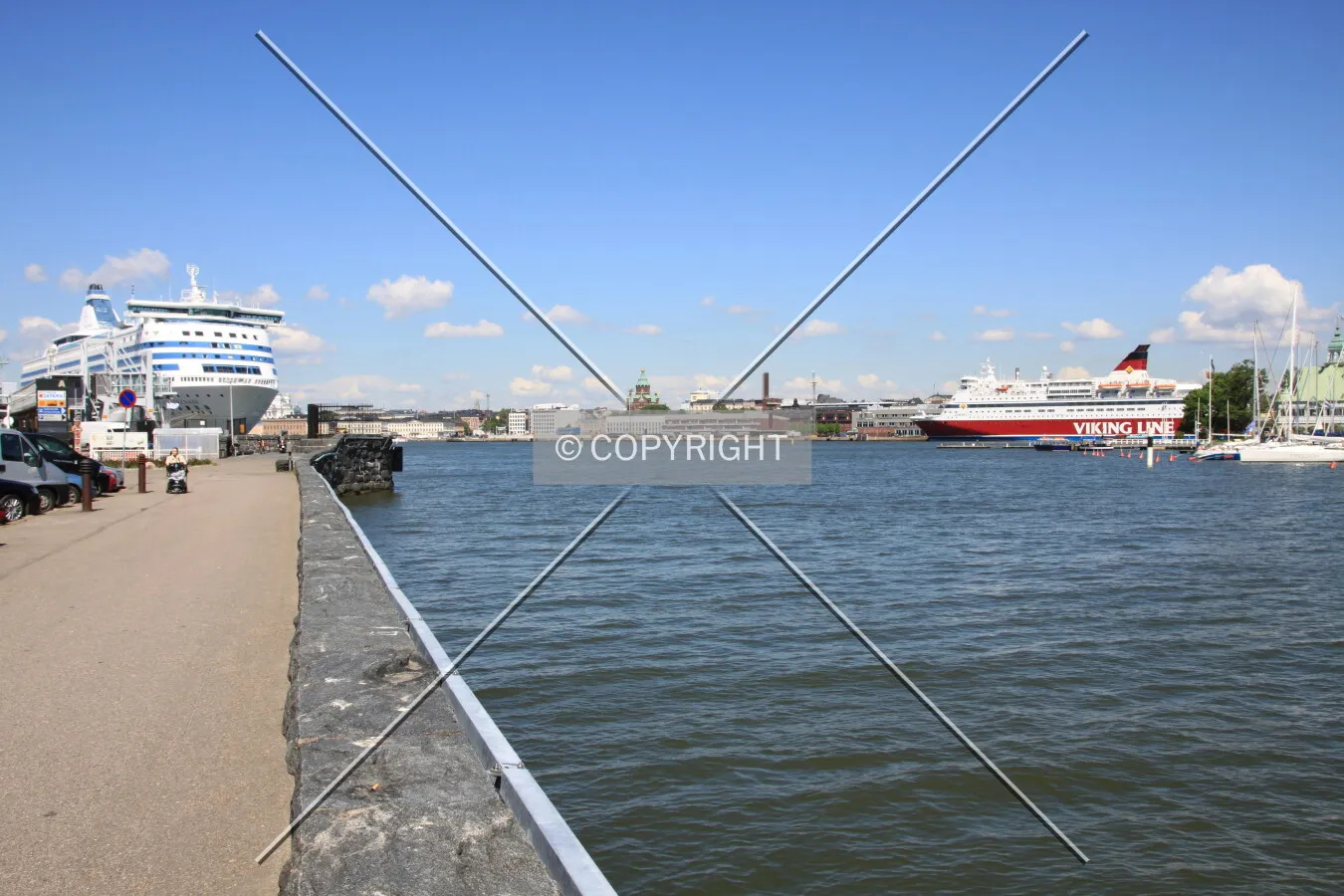 View along the waterfront