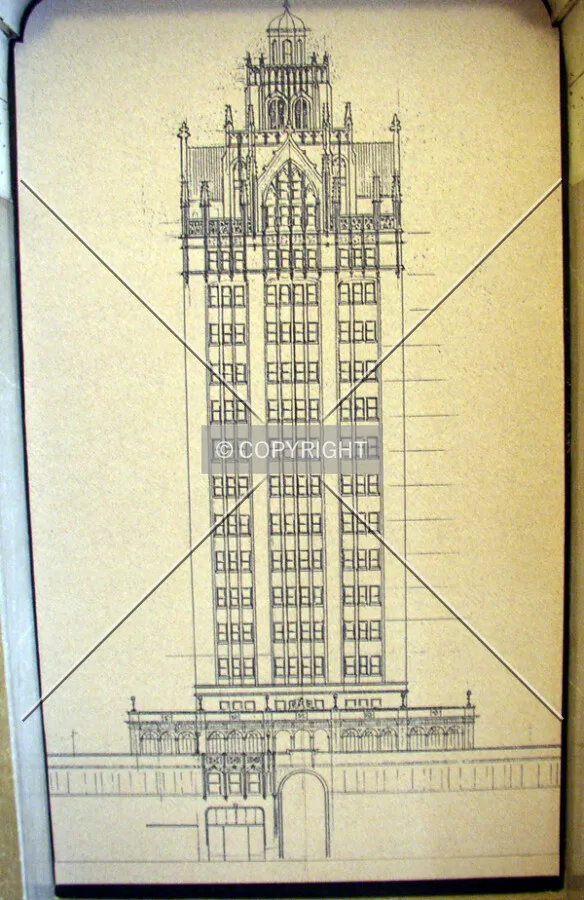 Sketch of the building inside the Grove Arcade