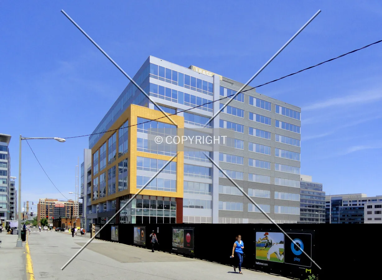 From across Half Street to the southeast