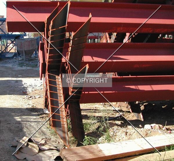 Detail of the steel columns