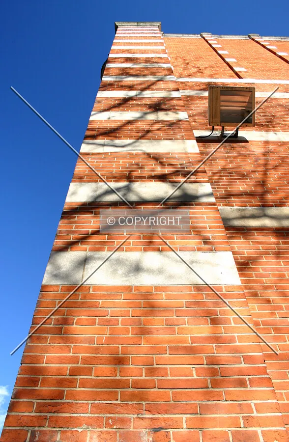 Looking directly up the northwest corner