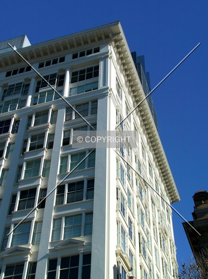 The buildings northeast corner