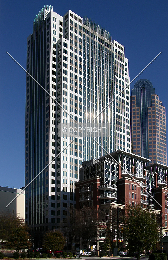 Looking northeast from across South Tryon Street