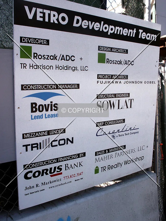 Project board on Harrison Street