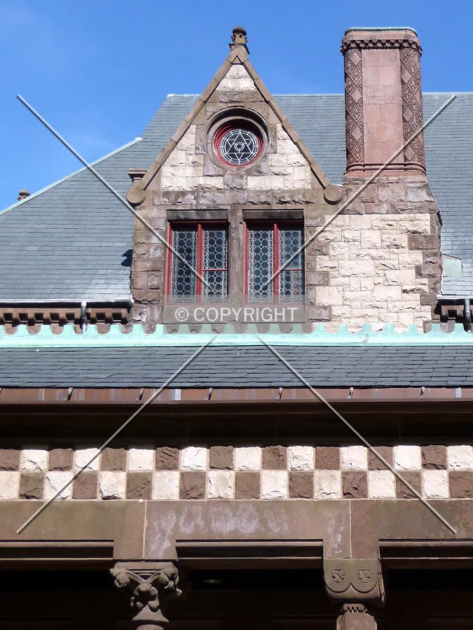 Dormer facing south on the east wing